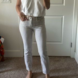 Madewell striped skinny ankle size 27